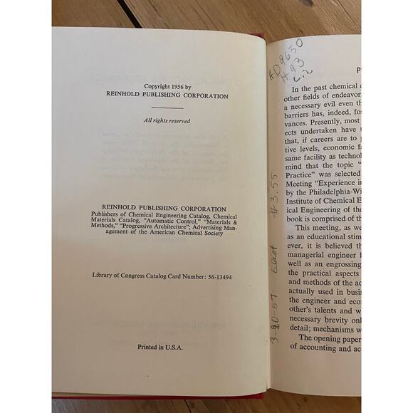 VTG Chemical Process Economics in practice by James Hur. Reinhold 1956 HC - Picture 4 of 5